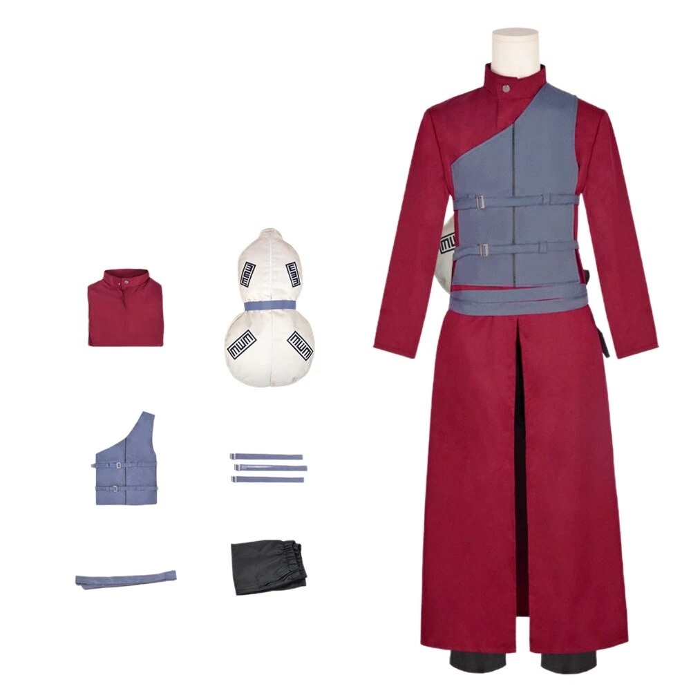 Naruto Gaara Costume Ninja Anime Cosplay 
