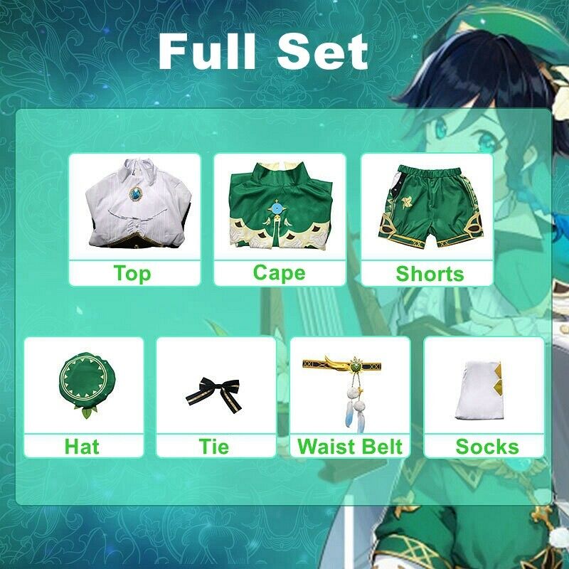 Game Genshin Impact Cosplay Venti Costume - Costume Works AU