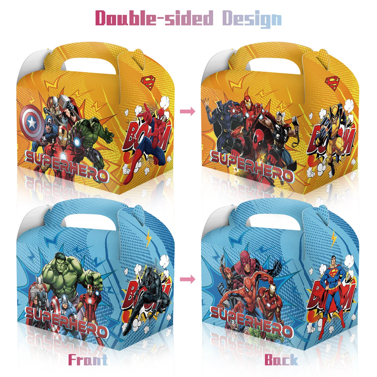 Avengers Superhero Party Favour Loot Boxes 12 Pack