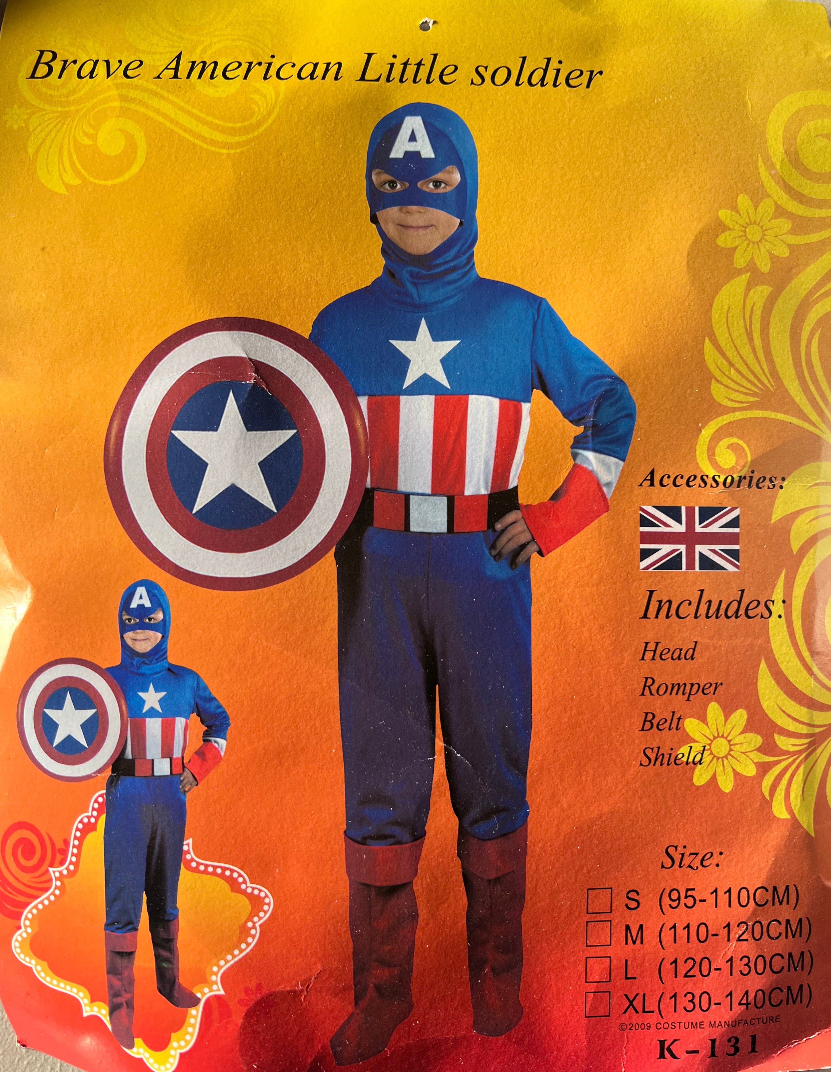 Kids Captain America Super Hero Costume - Costume Works AU