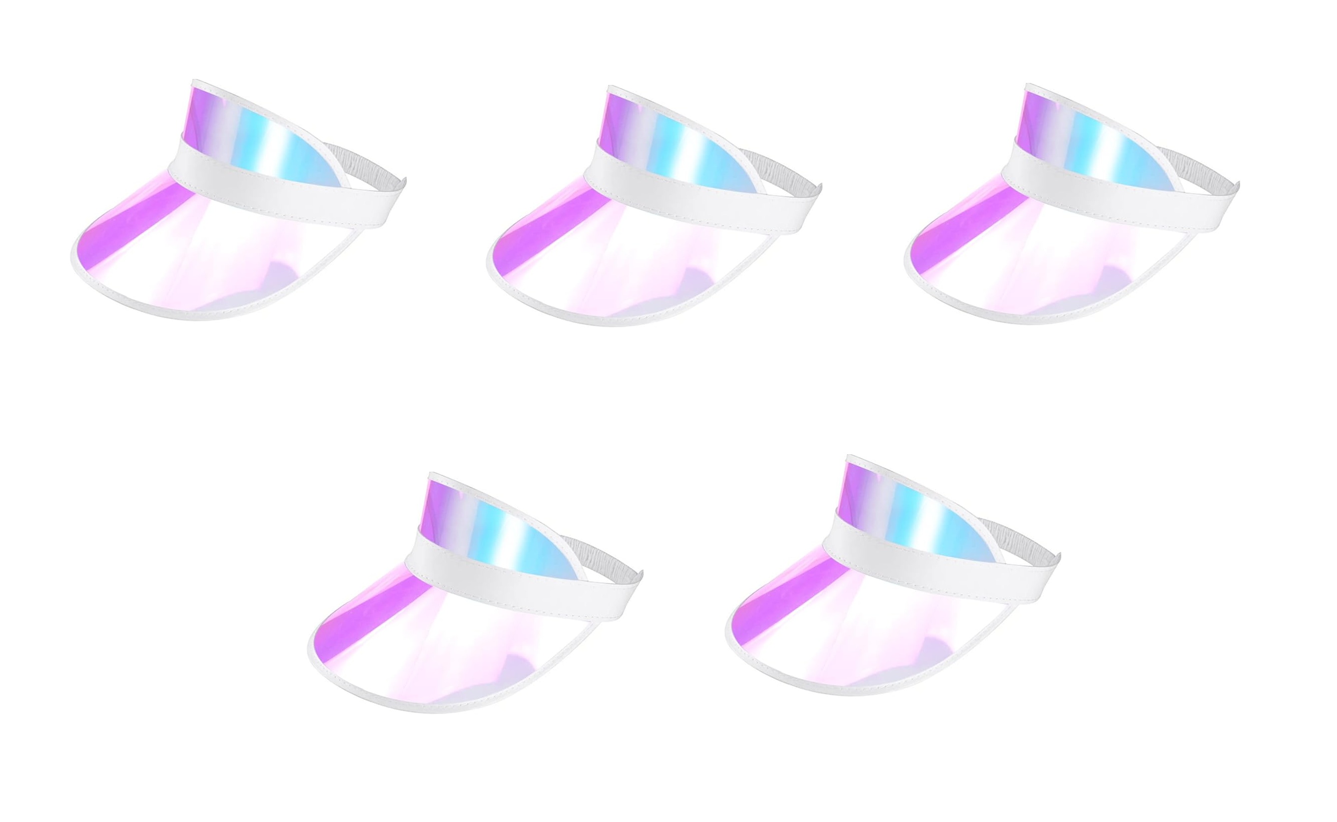 5PC Pub Golf Visor Festival Sun Hat 80s Fancy Dress Costume Accessory
