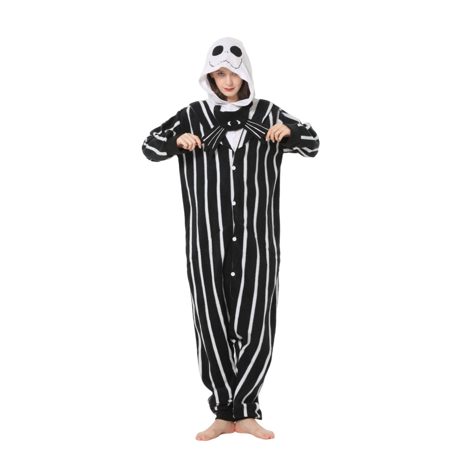Jack Skellington Onesie Costume Kigurumi Pajamas