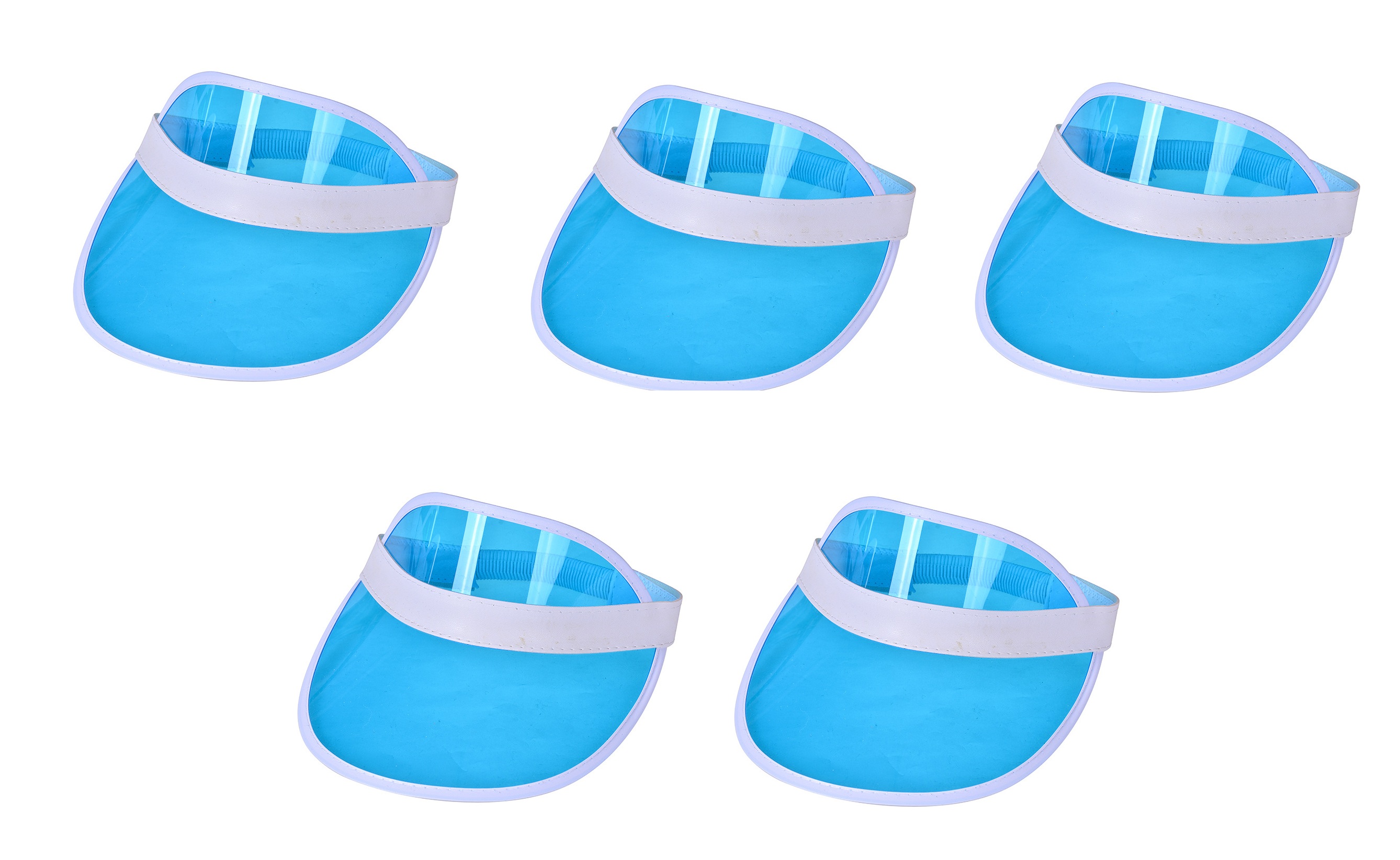 5PC Pub Golf Visor Festival Sun Hat 80s Fancy Dress Costume Accessory