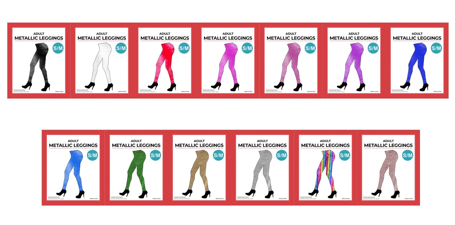 Adult Metallic Leggings - S/M-Costume Works AU