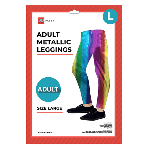 Adult Metallic Leggings - Large-Costume Works AU