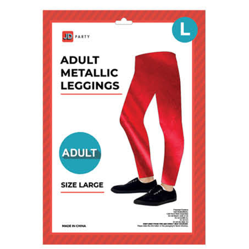 Adult Metallic Leggings - Large-Costume Works AU