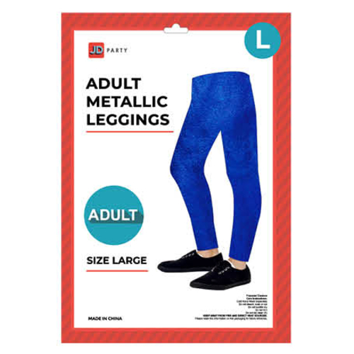 Adult Metallic Leggings - Large-Costume Works AU