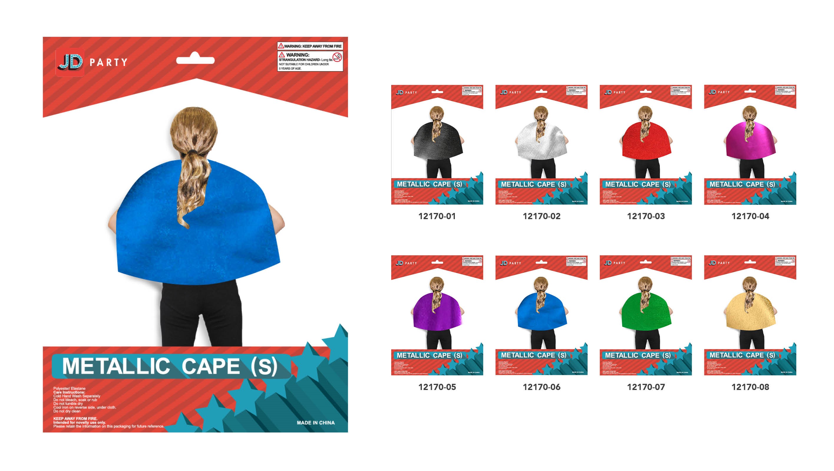 Short Metallic Cape-Costume Works AU