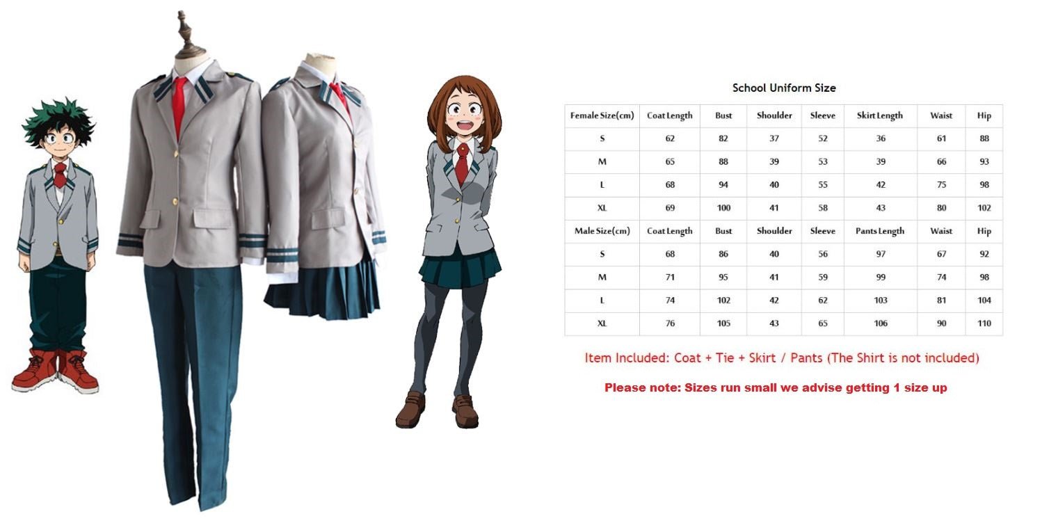 My Hero Academia Cosplay School Uniform Costume - Costume Works AU