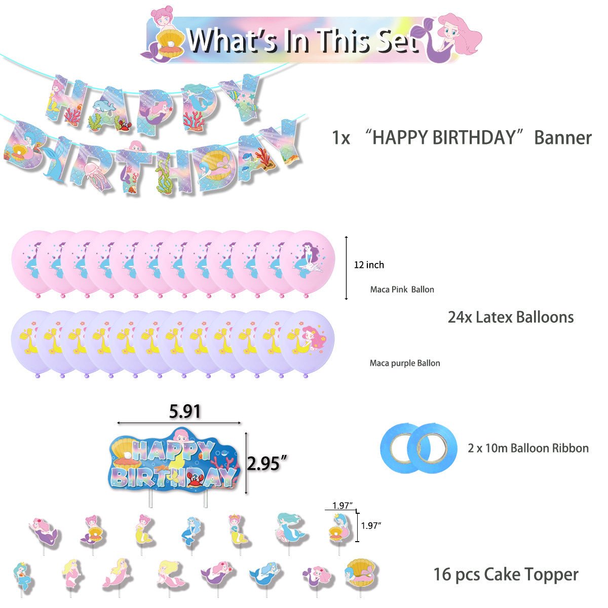 New Mermaid Birthday Party Set - Costume Works AU