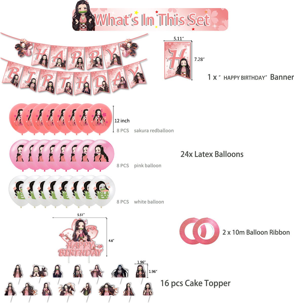 Nezuko Birthday Party Set - Costume Works AU