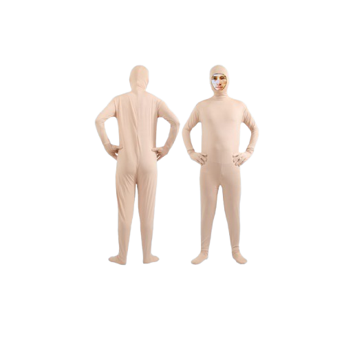 Kids Adults Open Face Invisible Man Costume Morph Suit Spandex Bodysuit