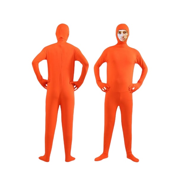 Kids Adults Open Face Invisible Man Costume Morph Suit Spandex Bodysuit