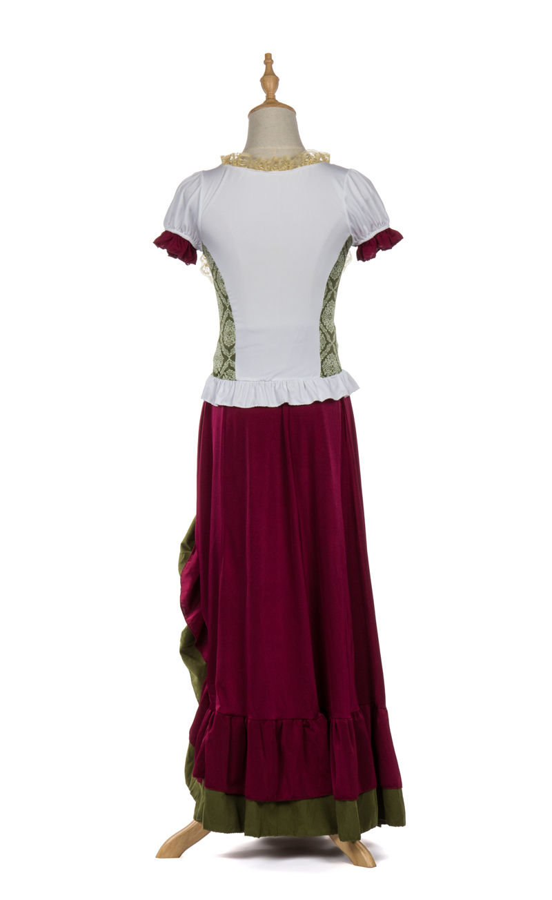 Womens Oktoberfest Beer Maid Renaissance Wench Tavern Long Dress Costume