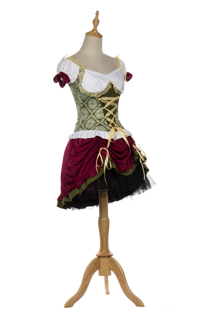 Womens Oktoberfest Beer Maid Renaissance Wench Tavern Short Dress Costume