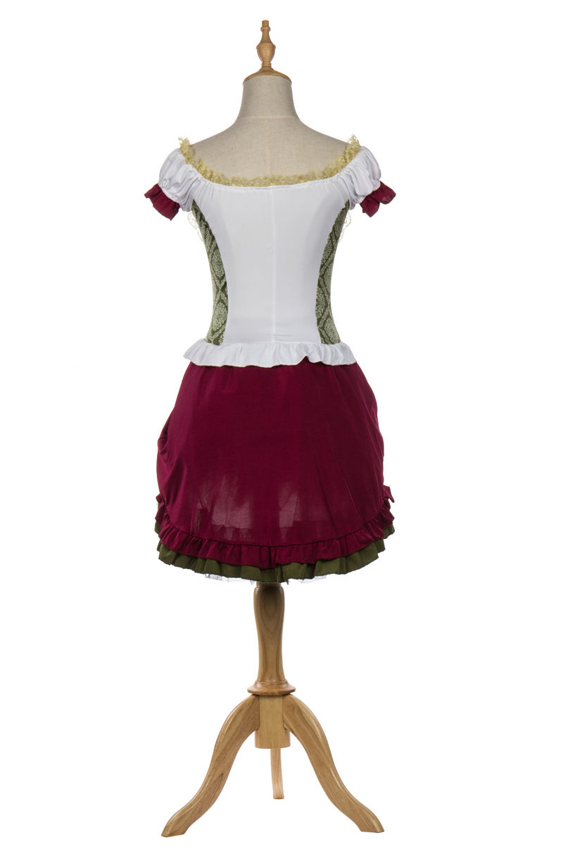 Womens Oktoberfest Beer Maid Renaissance Wench Tavern Short Dress Costume