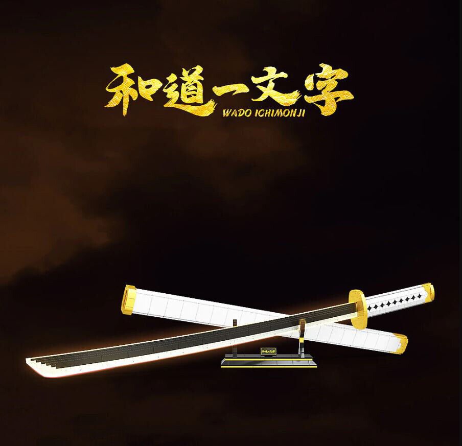 One Piece Roronoa Zoro Wado Ichimonji Sword Building Block Toy Model - Costume Works AU