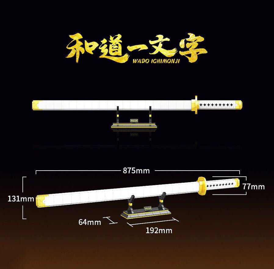One Piece Roronoa Zoro Wado Ichimonji Sword Building Block Toy Model - Costume Works AU