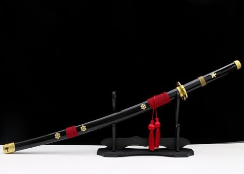 One Piece Zoro Roronoa Black Enma Katana Metal Sword - Costume Works AU