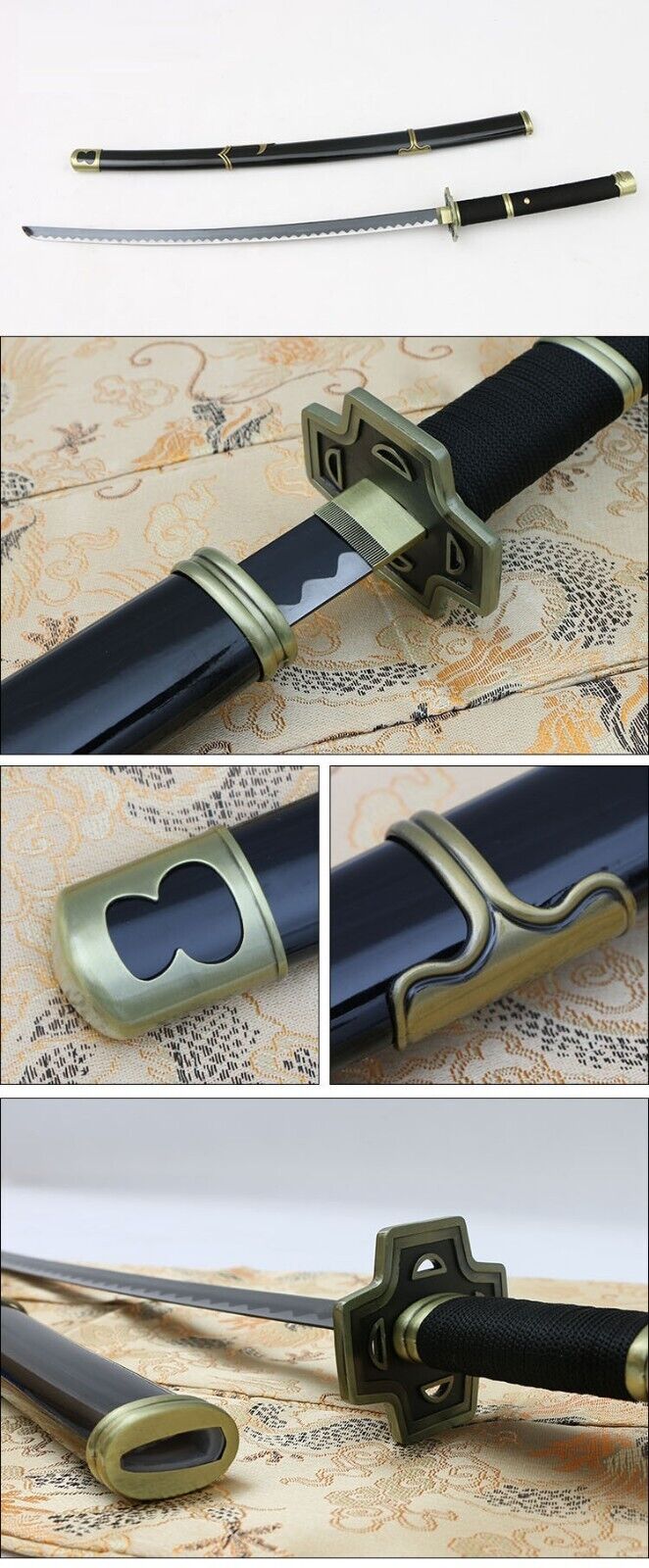 One Piece Zoro Roronoa Yubashiri Katana Metal Sword - Costume Works AU