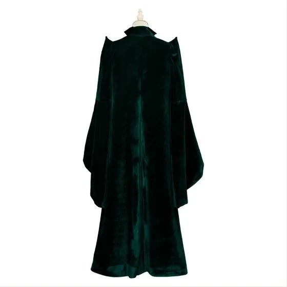 Professor Minerva McGonagall Wizard School Witch Green Robe Costume