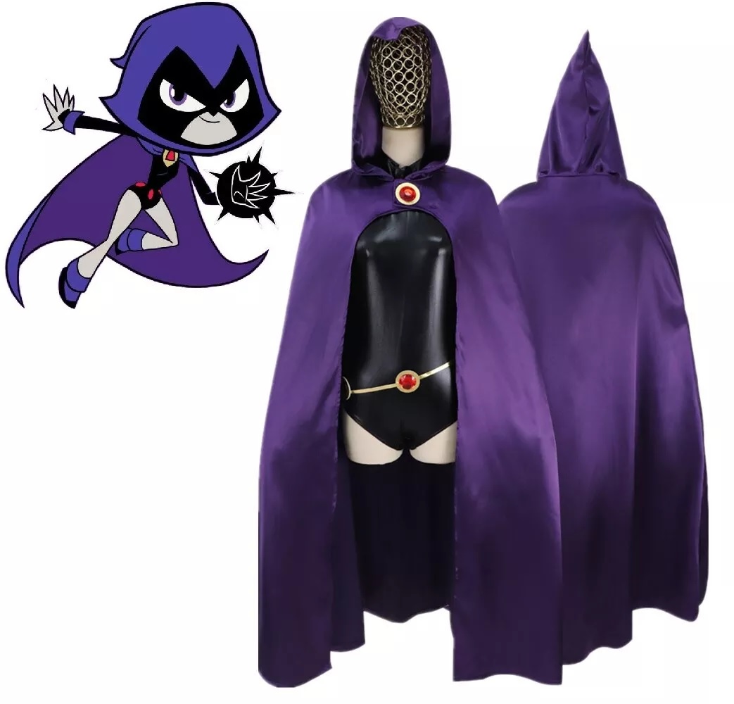 Ladies Raven Teen Titan Costume Superhero Cosplay Book Week