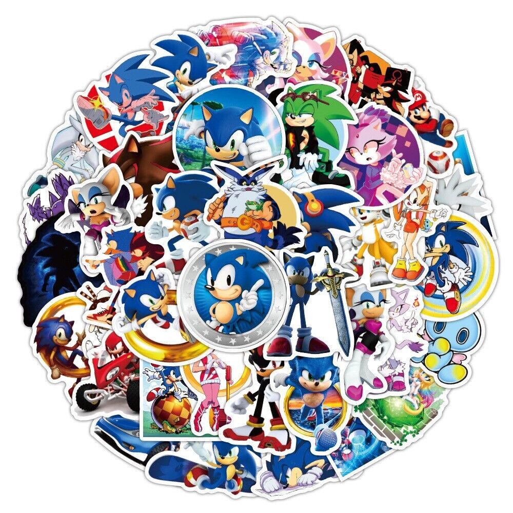 50PC Sonic the Hedgehog Vinyl Stickers - Costume Works AU