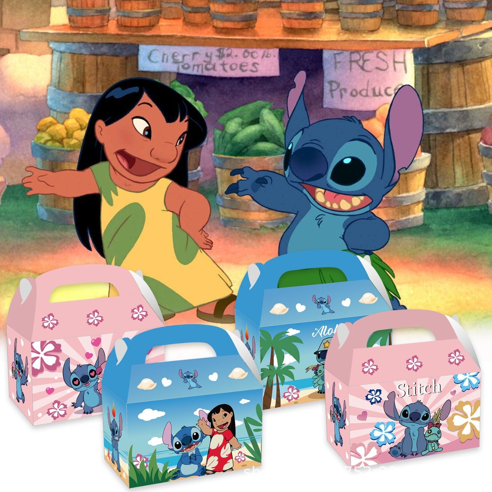 Lilo & Stitch Party Favour Loot Boxes 12 Pack - Costume Works AU