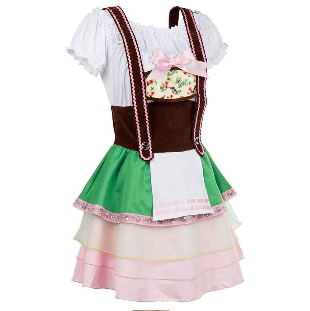 Womens Oktoberfest Beer Maid Dirndl Green Dress Costume - Costume Works AU