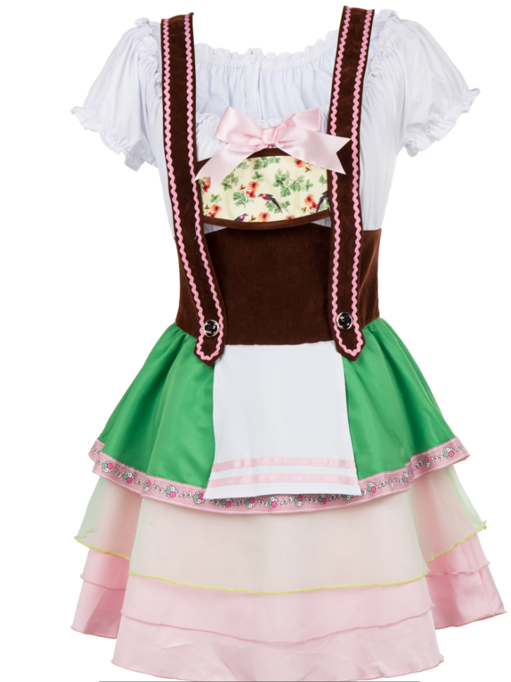 Womens Oktoberfest Beer Maid Dirndl Green Dress Costume - Costume Works AU
