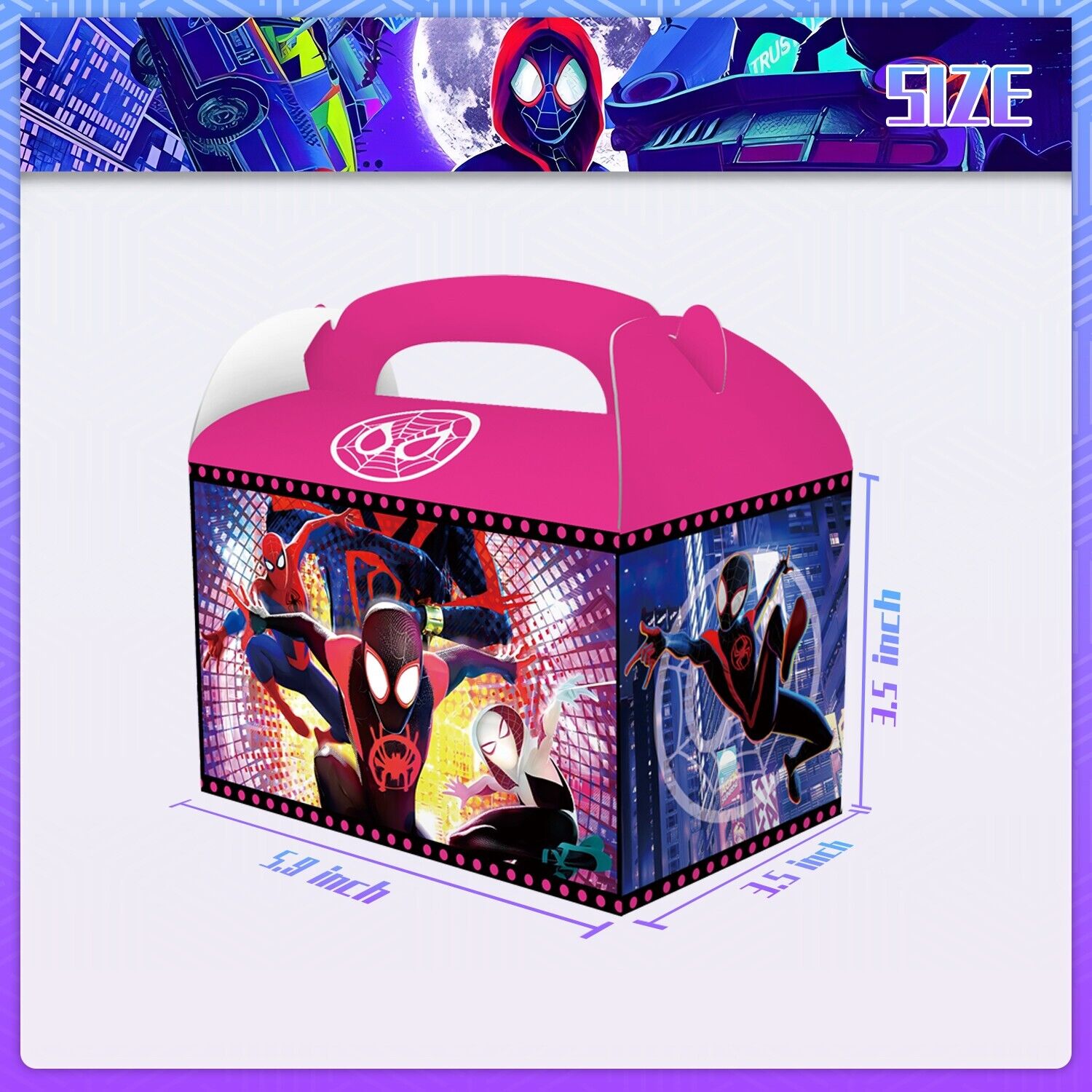 Spiderman Across the Spider-Verse Party Favour Loot Boxes 12 Pack - Costume Works AU
