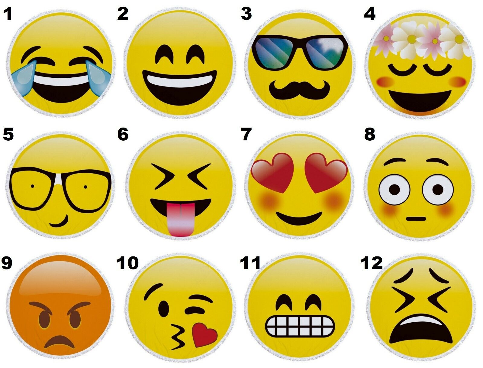 Emoji Novelty Beach Towel