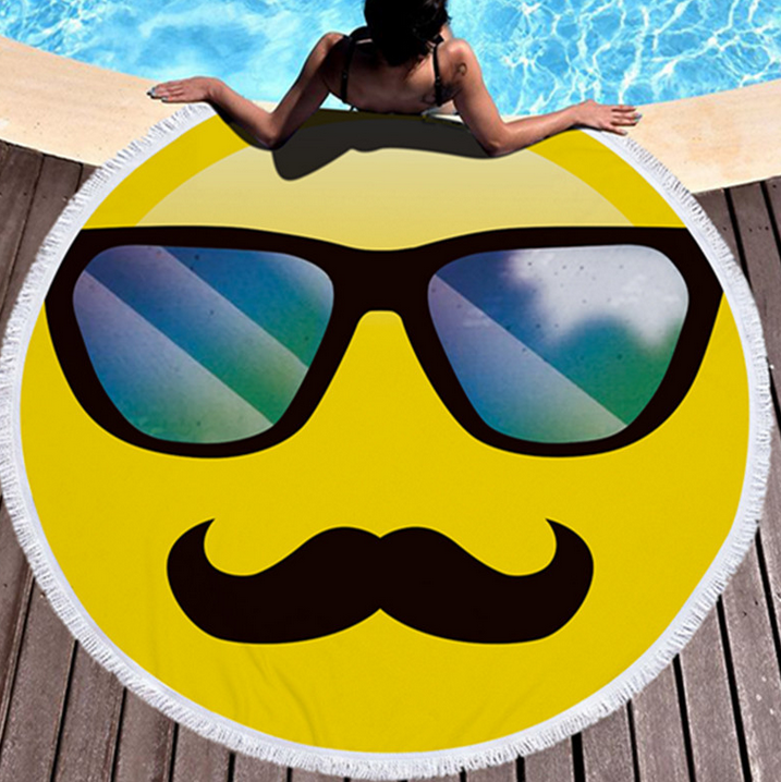 Emoji Novelty Beach Towel