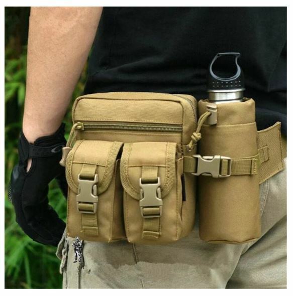 Tactical MOLLE Waist Bag Utility Waist Belt Bag Military Fanny Pack Bum Bag - Costume Works AU
