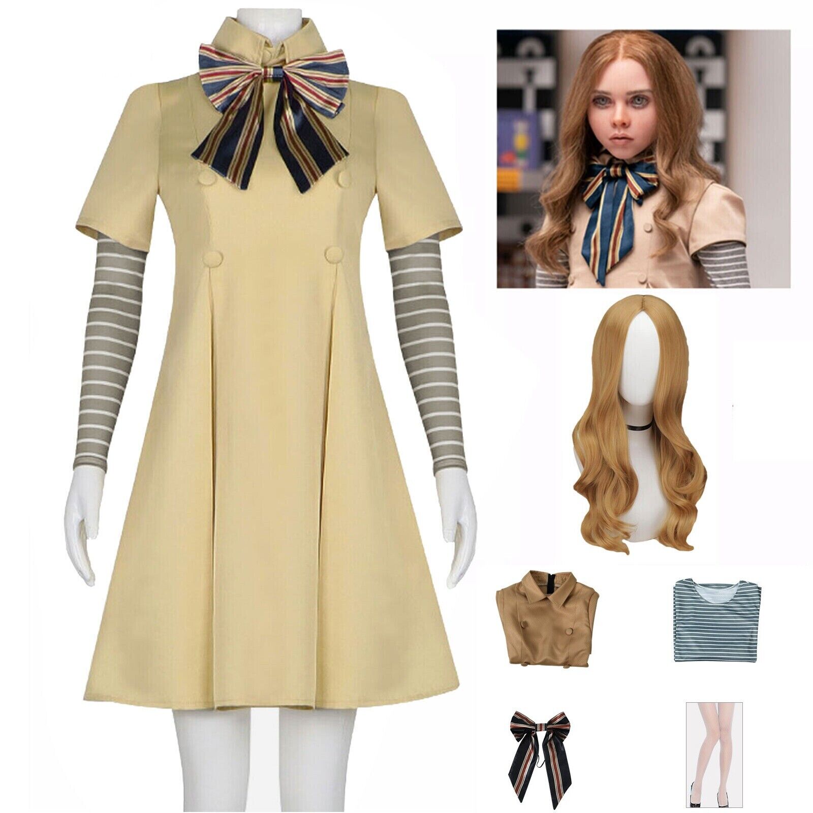 M3gan AI Doll Robot Thriller Movie Costume-Costume Works AU