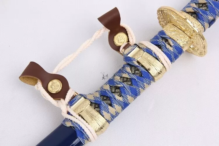 3PC Japanese Royal Guard Navy Samurai Katana Sword Set with Stand