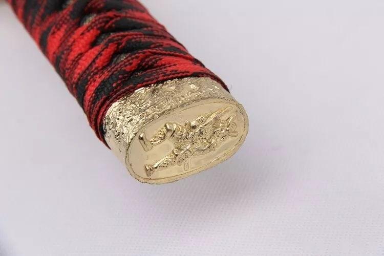 3PC Japanese  Imperial Emperor Red Samurai Katana Sword Set with Stand