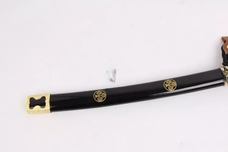 3PC Japanese Imperial Guard Black Samurai Katana Sword Set with Stand