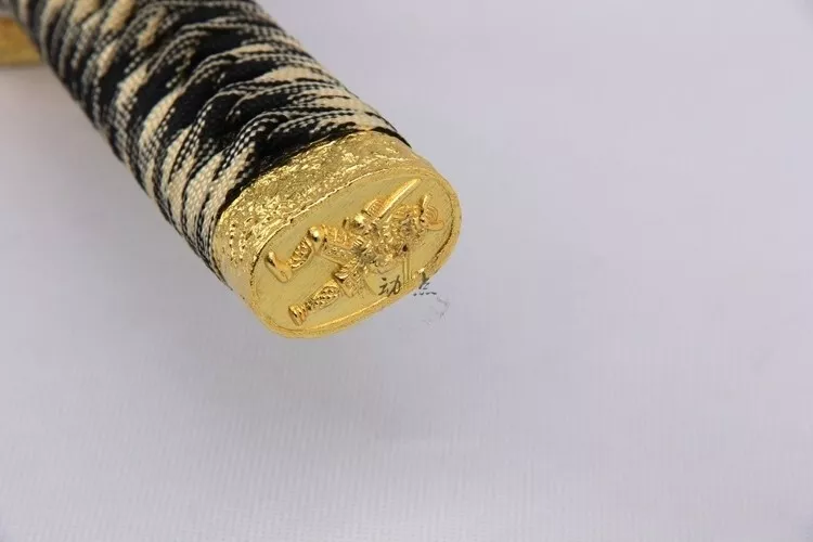 3PC Japanese Imperial Guard Black Samurai Katana Sword Set with Stand