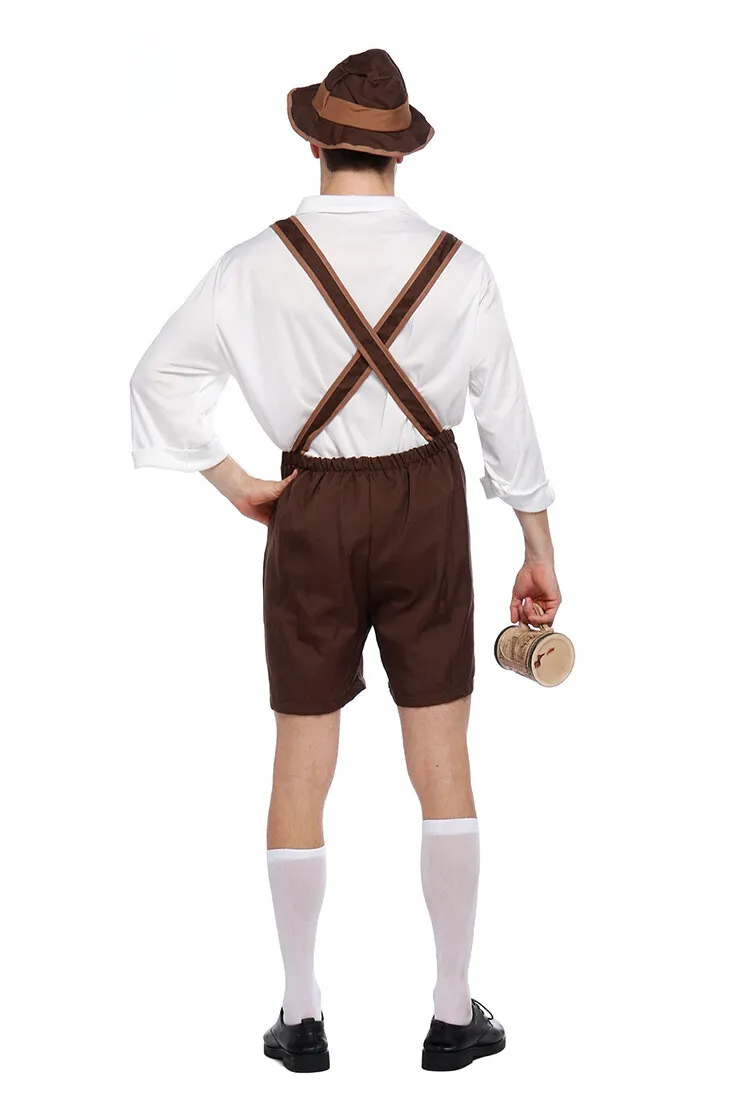 Mens Oktoberfest Lederhosen Beer Man Costume