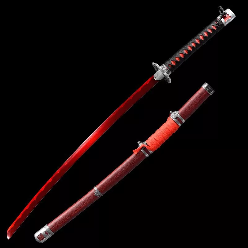 Sekiro Shadows Die Twice Undead Cut Red Katana Japanese Samurai Sword-Costume Works AU