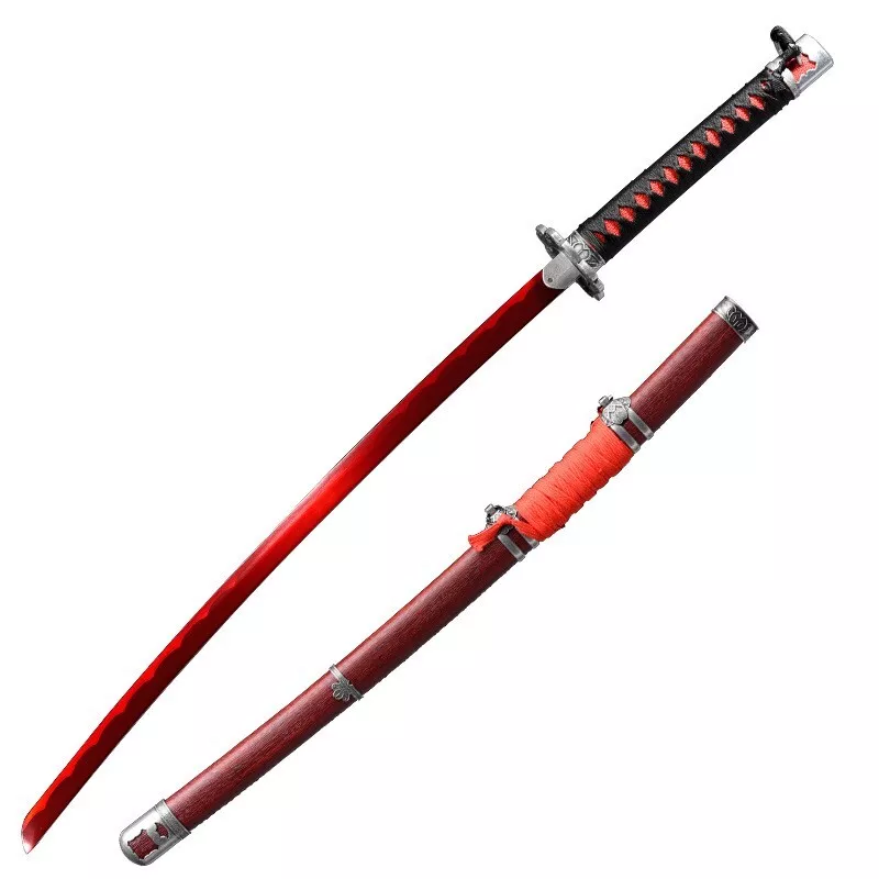 Sekiro Shadows Die Twice Undead Cut Red Katana Japanese Samurai Sword-Costume Works AU