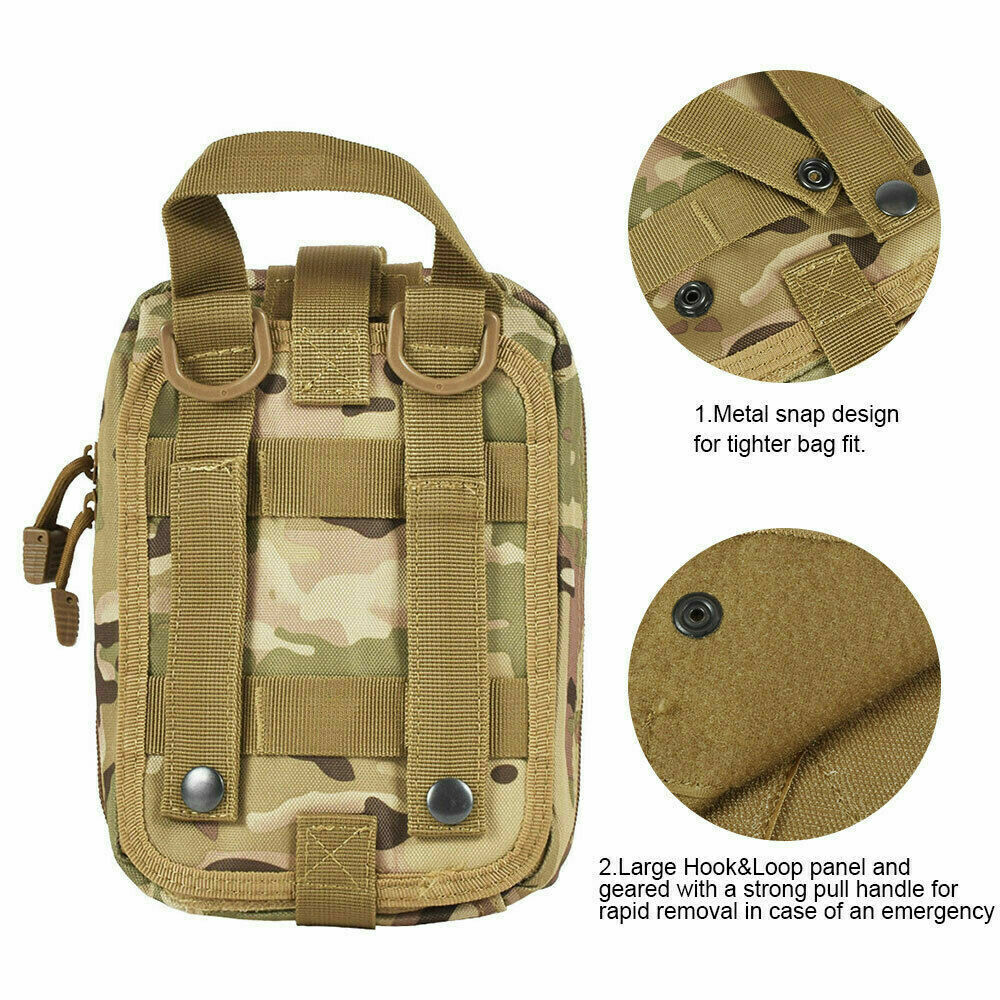 Premium IFAK Tactical MOLLE Medical Pouch Rip Away EMT First Aid Utility Bag - Costume Works AU