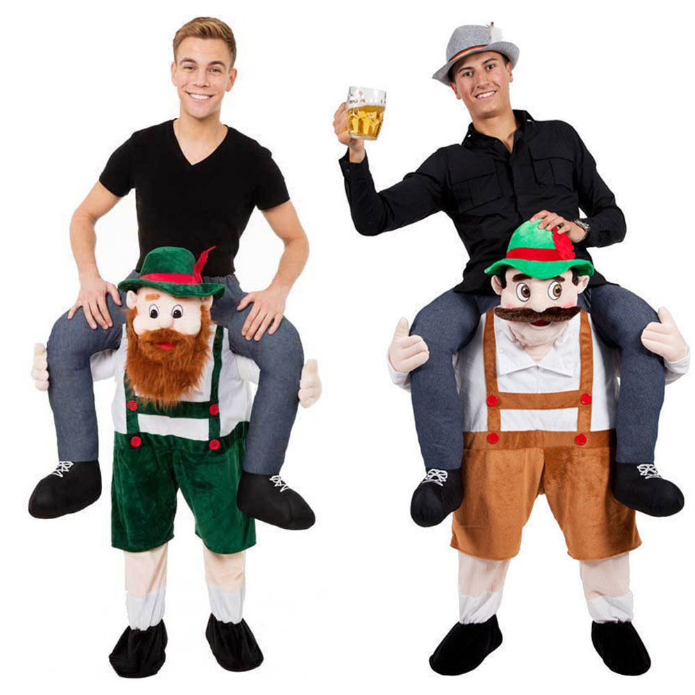 Mens Oktoberfest Bavarian Carry Me Ride On Piggyback Costume - Costume Works AU