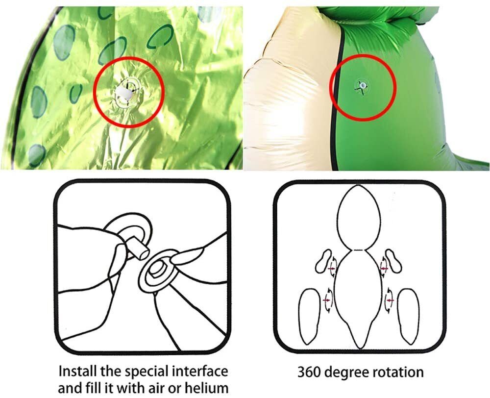 3D Dinosaur Foil Balloon T-Rex Triceratops Jurassic Birthday Party Decorations - Costume Works AU