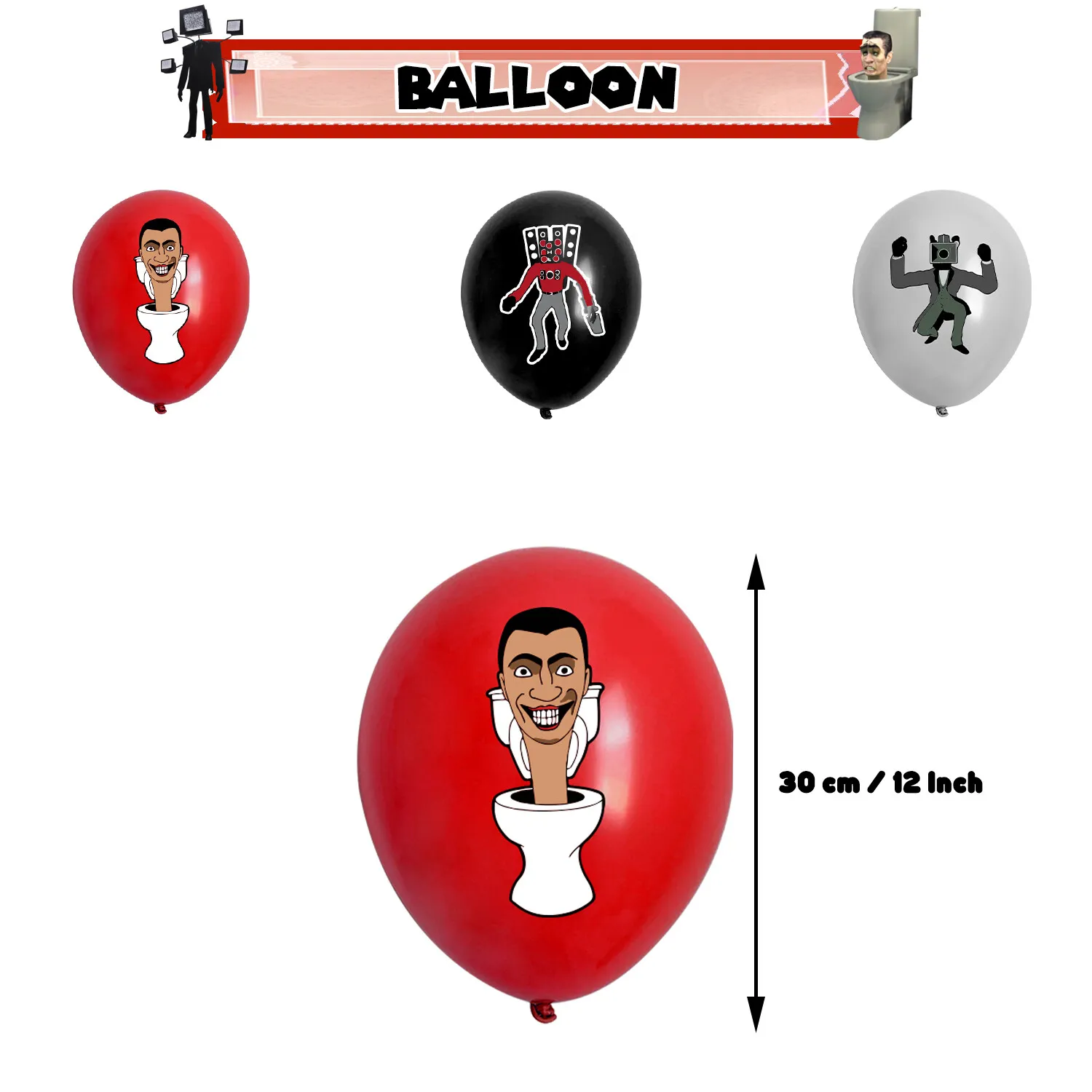 Skibidi Toilet Party Decorations