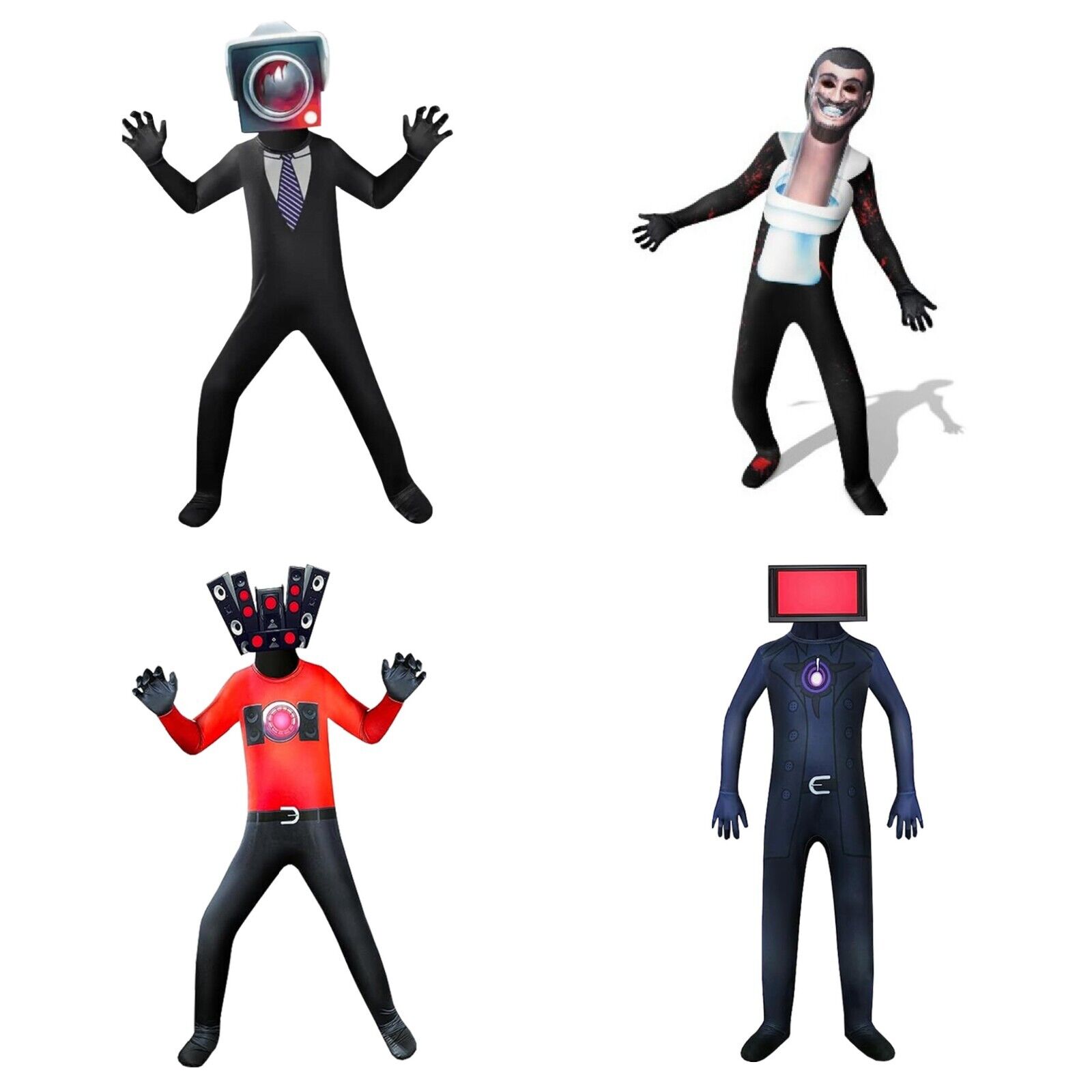 Kids Skibidi Toilet Costume