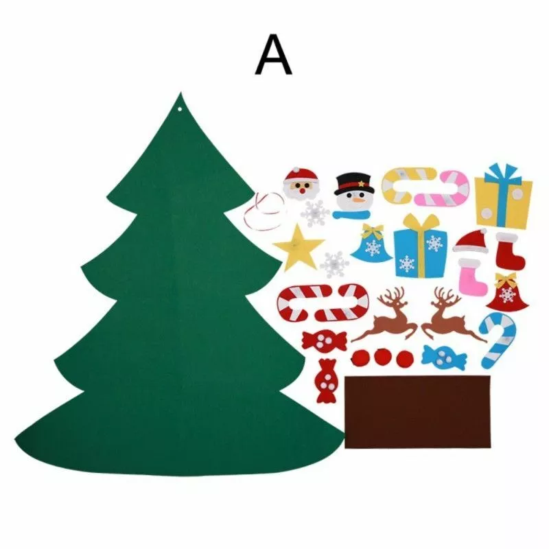 DIY Felt Christmas Tree Set Xmas Gifts Xmas Wall Hanging Decor Art & Craft-Costume Works AU