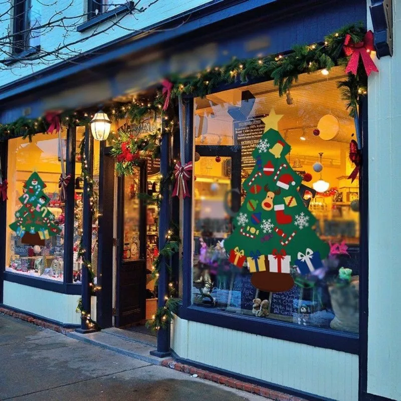 DIY Felt Christmas Tree Set Xmas Gifts Xmas Wall Hanging Decor Art & Craft-Costume Works AU