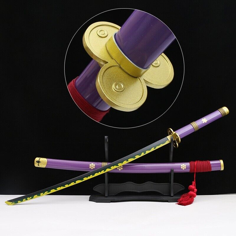 One Piece Zoro Roronoa Purple Enma Katana Metal Sword - Costume Works AU